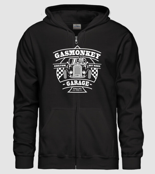 Gas Monkey model negru pe tricou