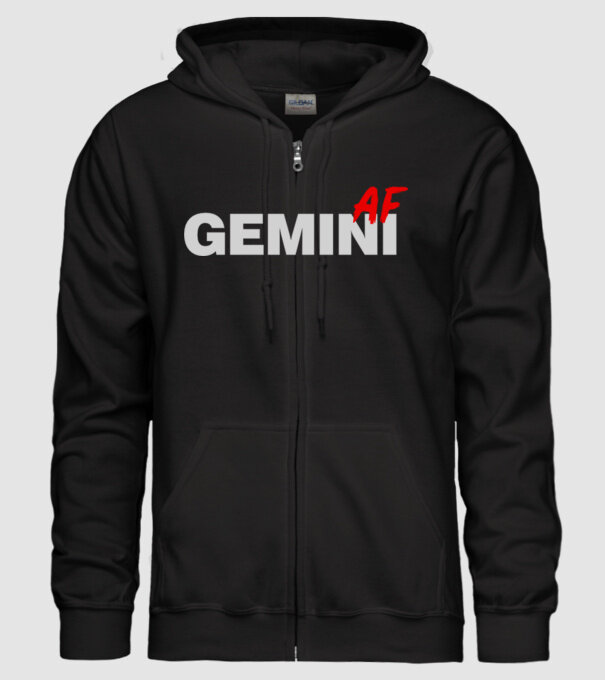 GEMINI as fuck model negru pe tricou