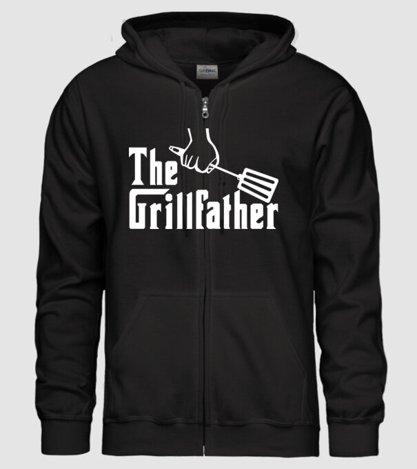 GrillFather model negru pe tricou