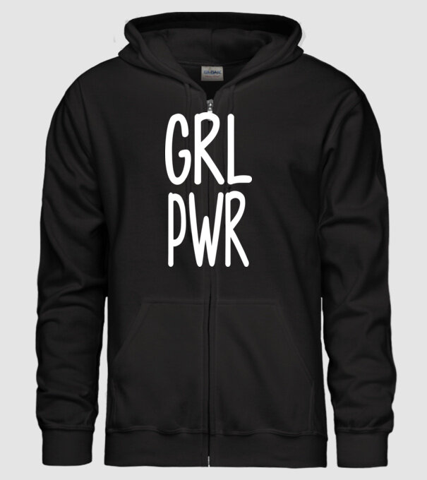 Girl Power model negru pe tricou