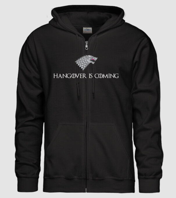 Hangover is coming model negru pe tricou