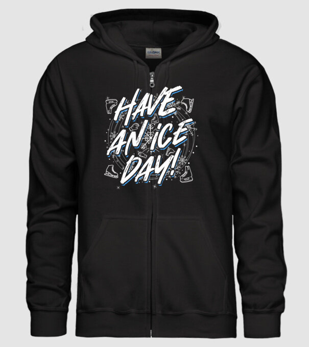 Have an ice day model negru pe tricou