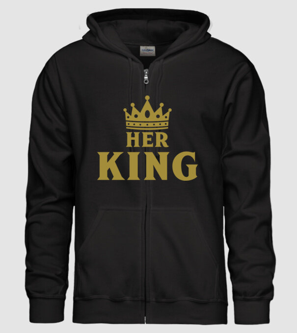 Her King model negru pe tricou