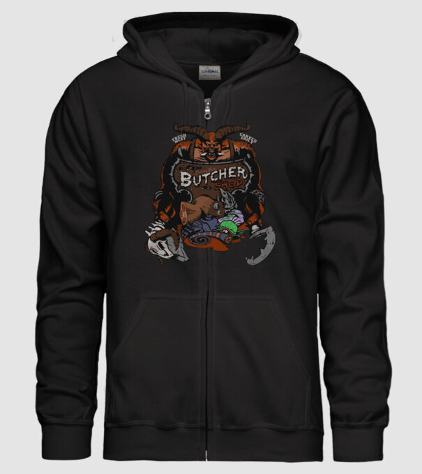 Heroes of the Storm - Butcher (snapsleek) model negru pe tricou