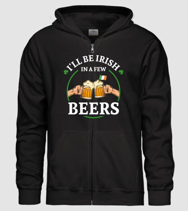 'I''ll be irish' model negru pe tricou