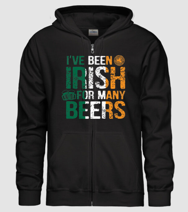 'I''ve been Irish So many Beers' model negru pe tricou