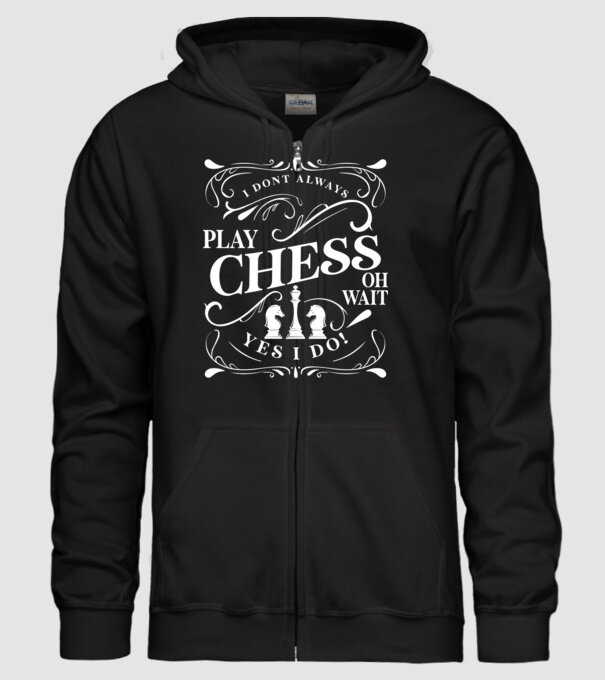 I dont always play chess model negru pe tricou