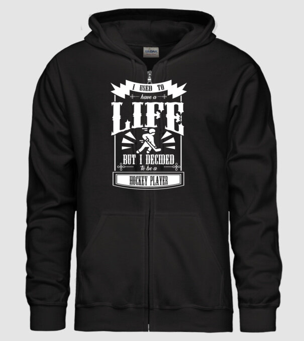 I used to have a life HOCHEIST model negru pe tricou