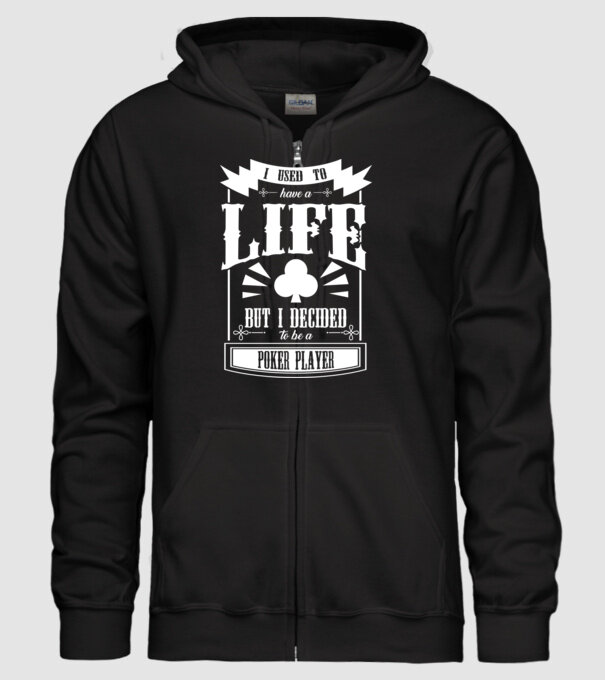 I used to have a life JUCĂTOR POKER model negru pe tricou