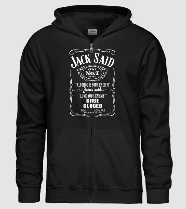 Jack said fun model negru pe tricou