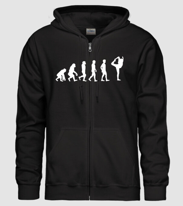 Yoga evoluție model negru pe tricou