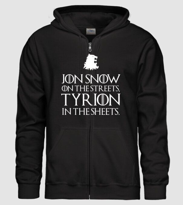 Jon Snow streets model negru pe tricou