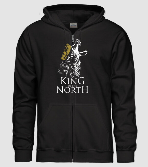 King in the north 2c model negru pe tricou