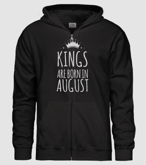Kings are born in - August model negru pe tricou