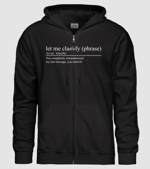 Let me clarify model negru pe tricou