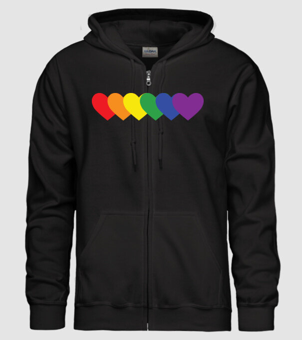 Inimi Lgbtq model negru pe tricou