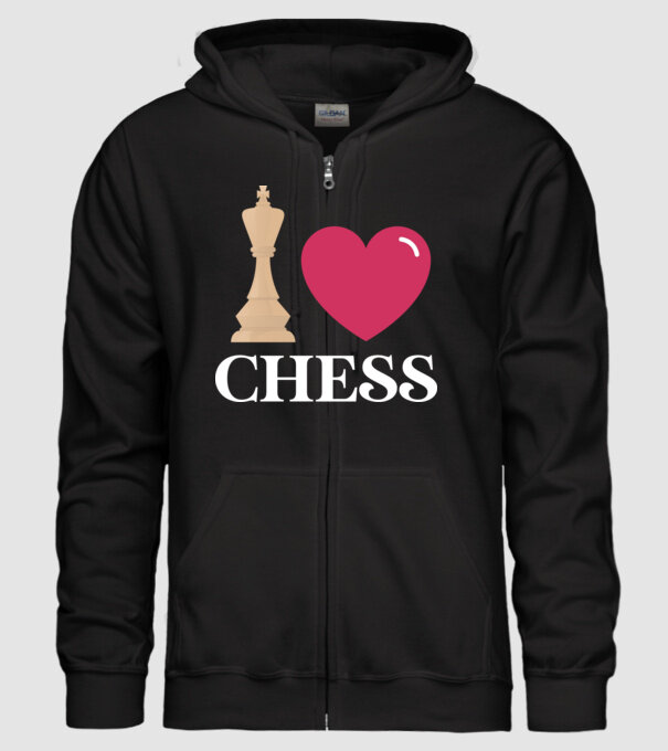 Love chess model negru pe tricou