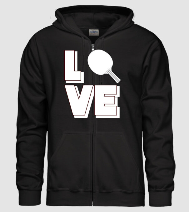 Love pingpong model negru pe tricou