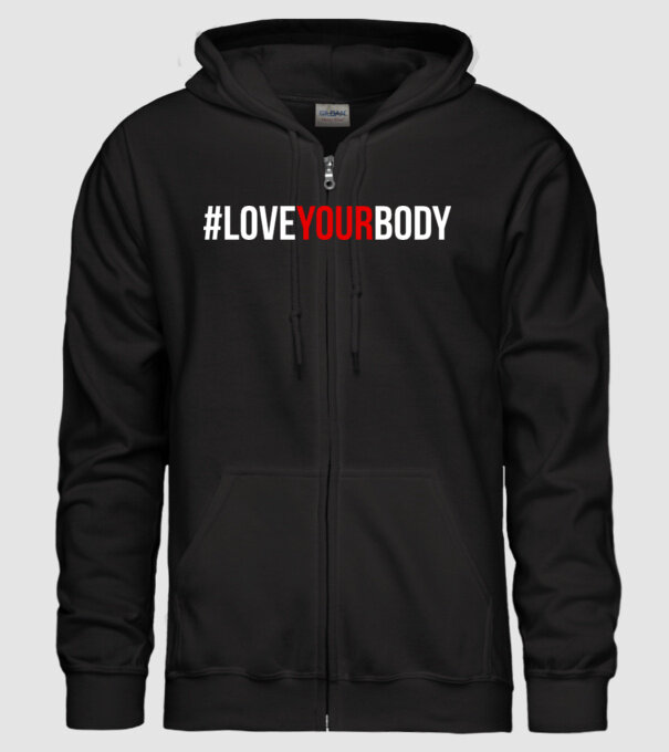 Love Your Body - Iubește-ți corpul model negru pe tricou