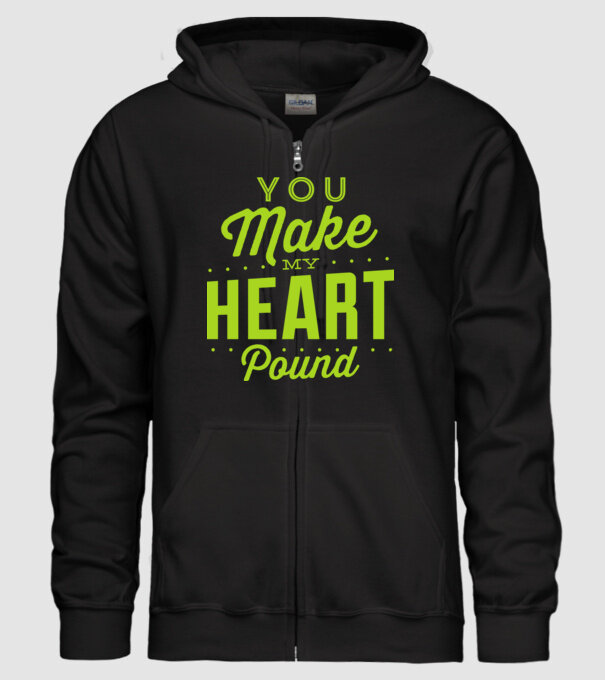 Make my heart model negru pe tricou