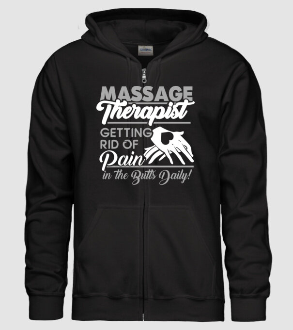 Massage pain model negru pe tricou