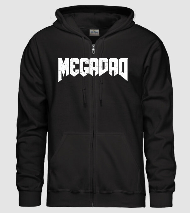 Megadad model negru pe tricou