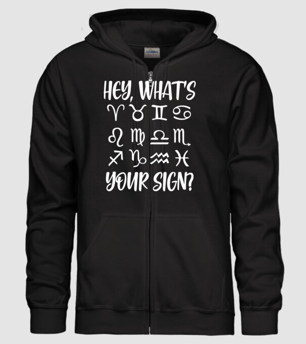 'Hey What''s Your Sign? Horoscope' model negru pe tricou