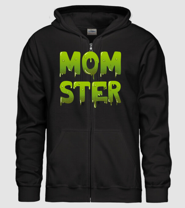 Momster model negru pe tricou