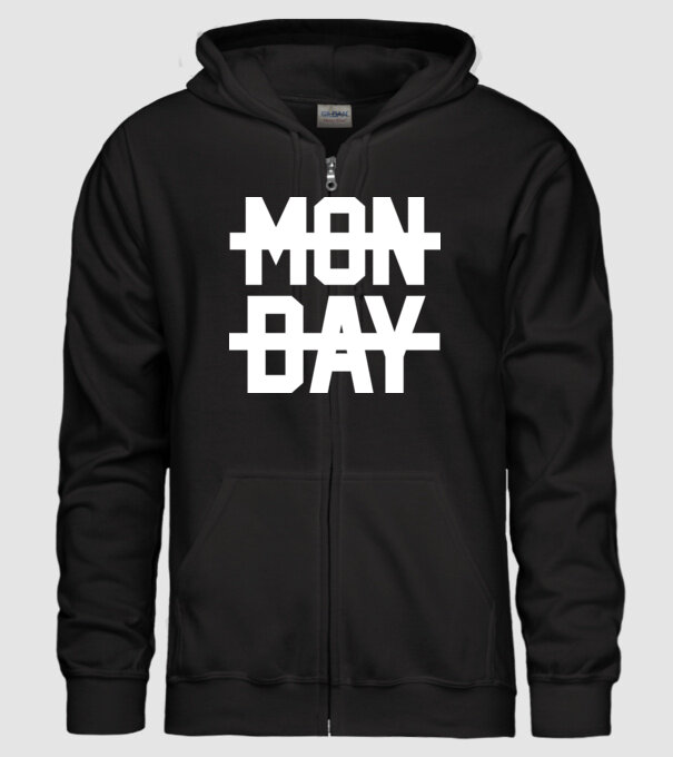 Monday model negru pe tricou