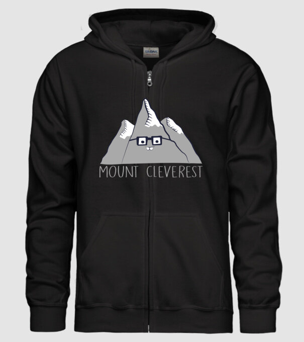 Mount cleverest model negru pe tricou
