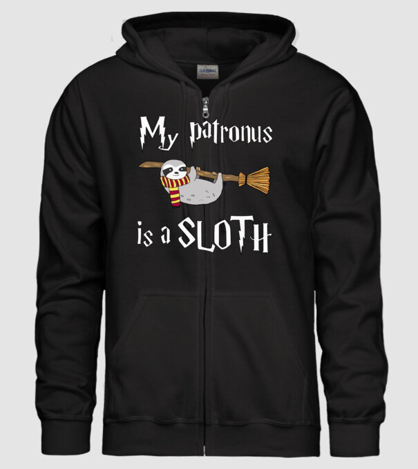 my patronus is a sloth model negru pe tricou