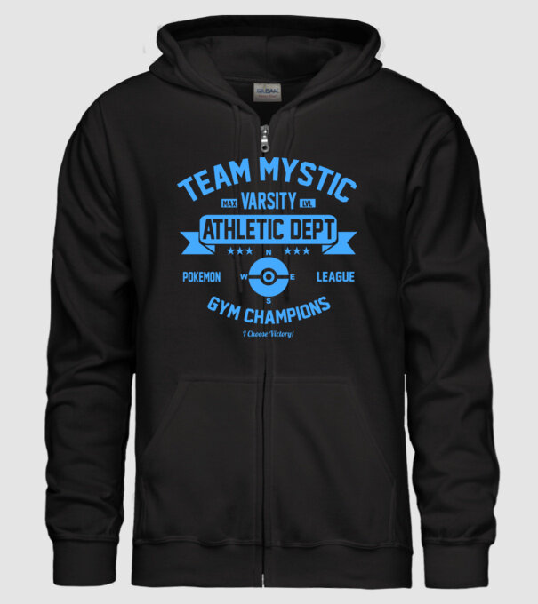 Mystic champions model negru pe tricou