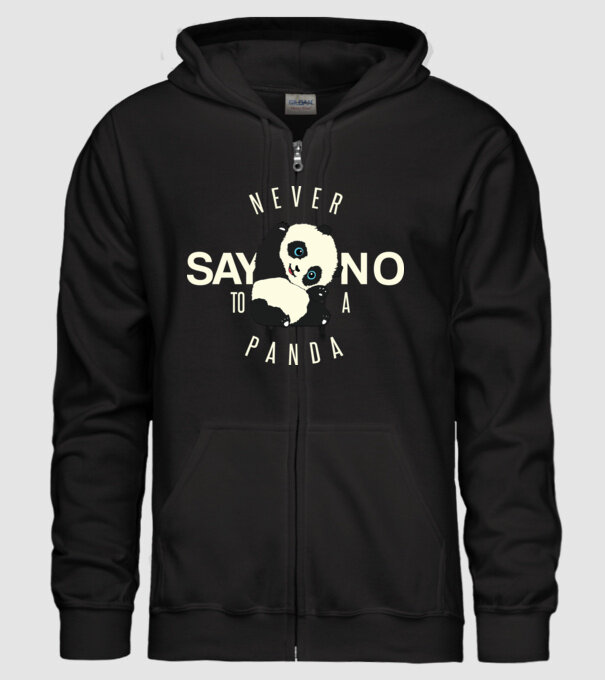 Never say no model negru pe tricou