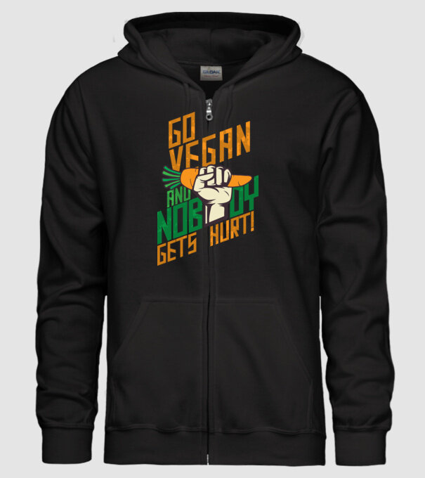 nobody get hurt vegan model negru pe tricou
