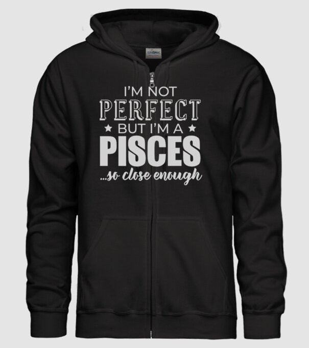 Not perfect, but PISCES model negru pe tricou