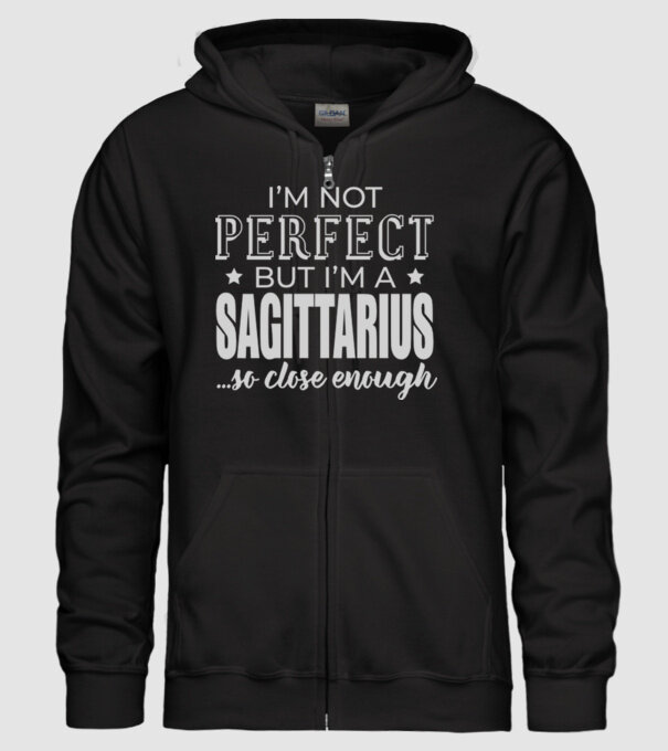 Not perfect, but SAGITTARIUS model negru pe tricou