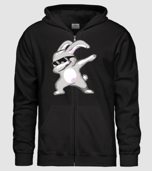 Iepuraș DAB model negru pe tricou
