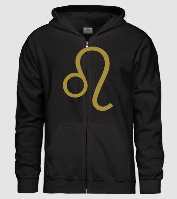Leo Horoscope model negru pe tricou