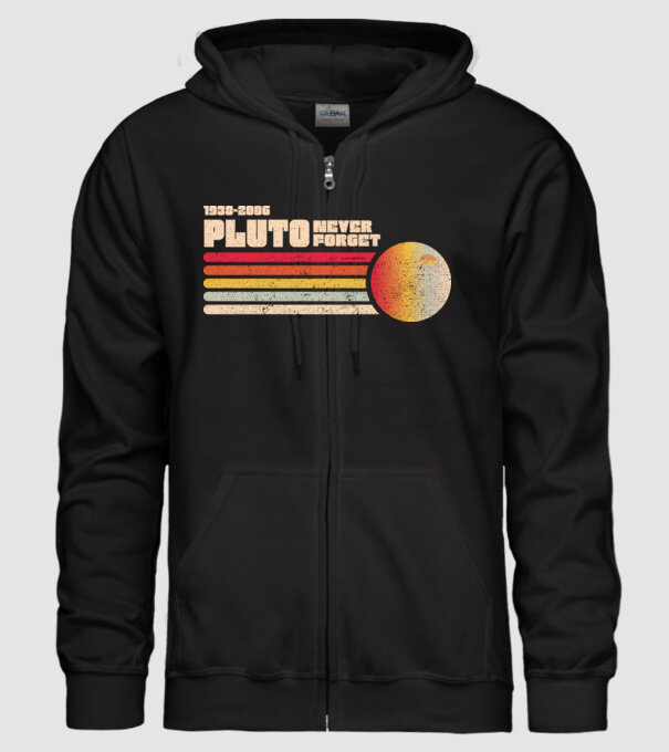pluto model negru pe tricou