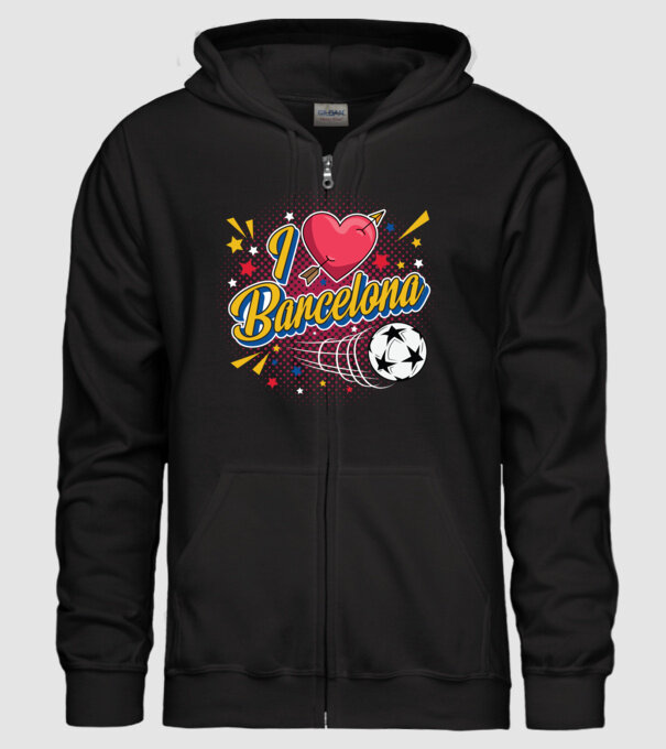 Popart Barcelona model negru pe tricou