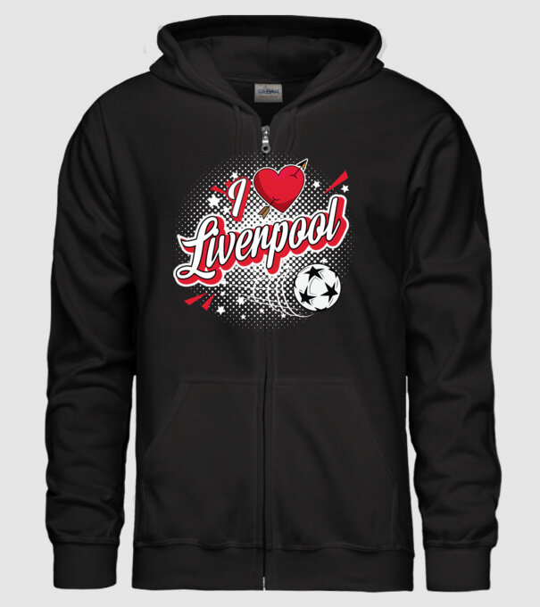 Popart Liverpool model negru pe tricou