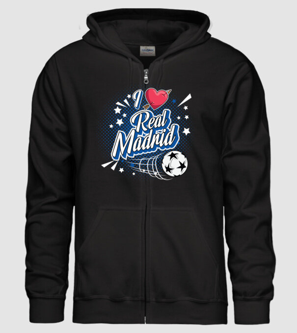 Popart RealMadrid model negru pe tricou