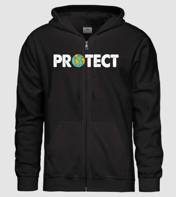 Protect earth model negru pe tricou
