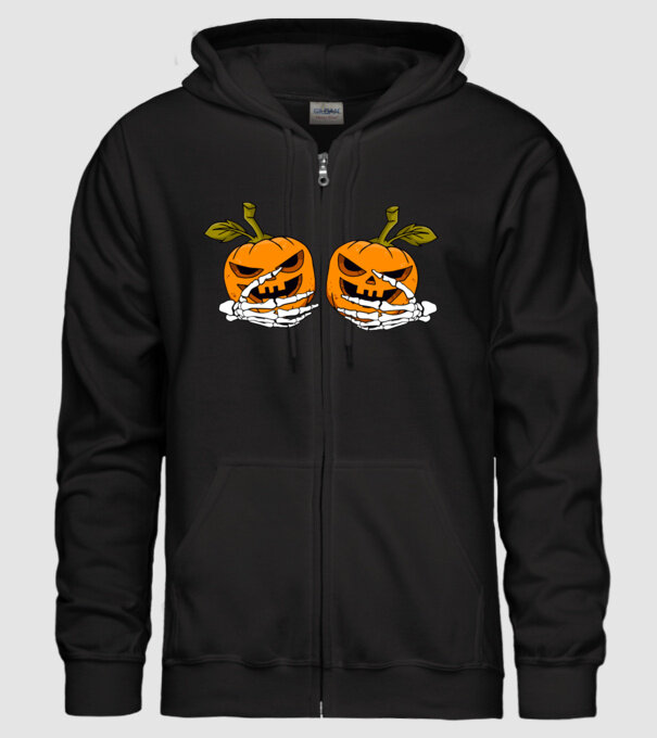 Pumpkin titts model negru pe tricou