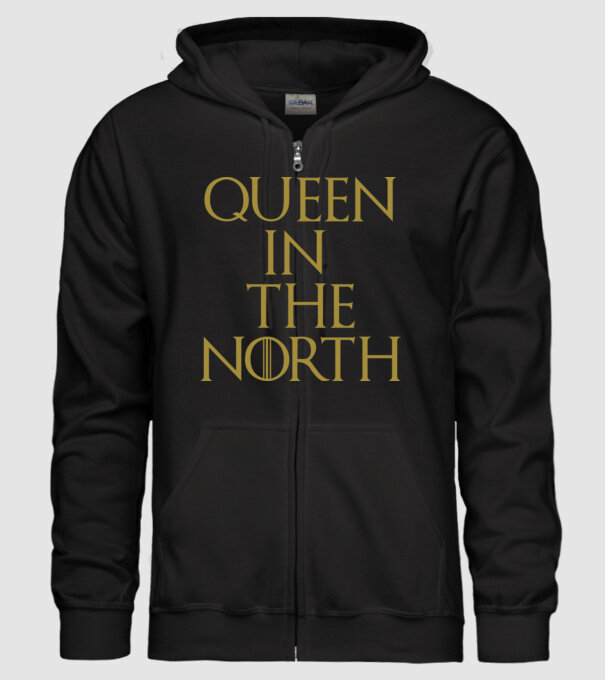 Queen in the North model negru pe tricou