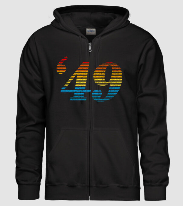 Retro Birthday 1949 model negru pe tricou