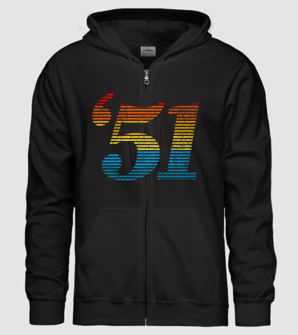 Retro Birthday 1951 model negru pe tricou