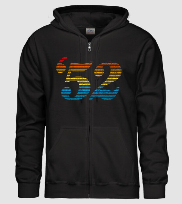 Retro Birthday 1952 model negru pe tricou