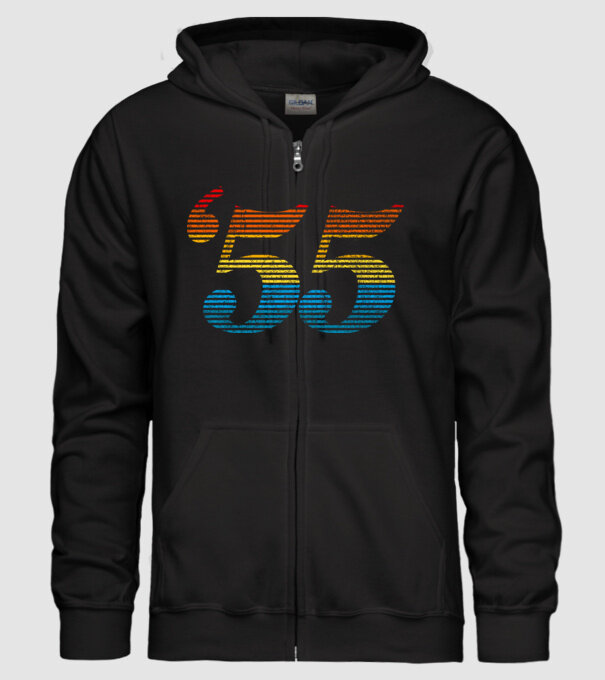 Retro Birthday 1955 model negru pe tricou