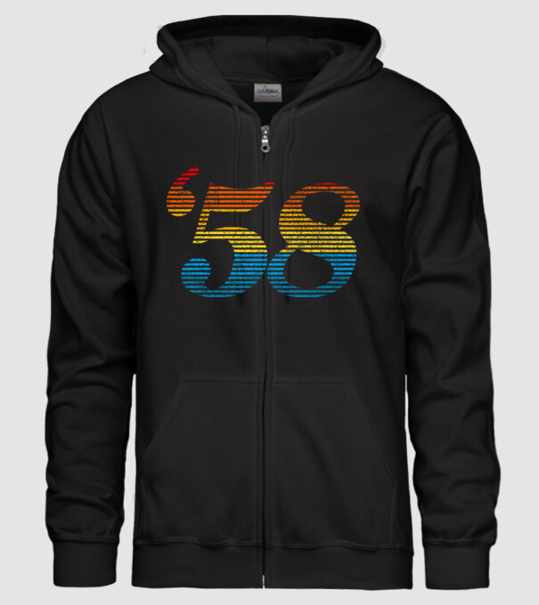Retro Birthday 1958 model negru pe tricou